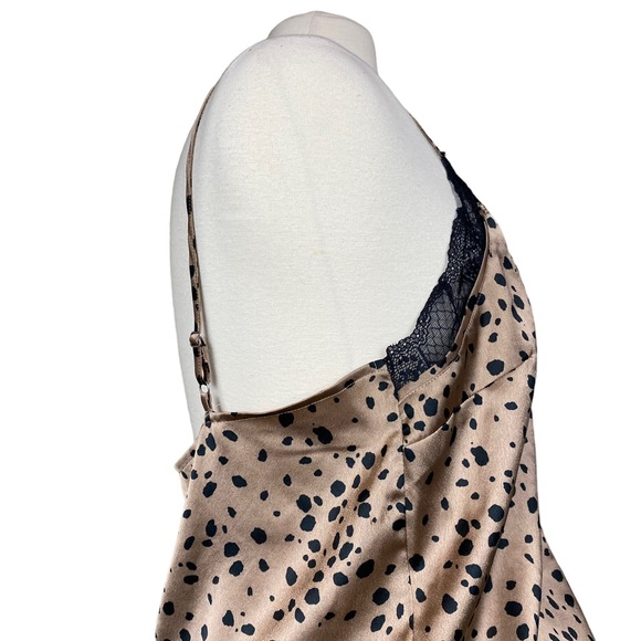 Abercrombie and Fitch Bodysuit Camisole Leopard and Black Lace Size Large - Picture 2 of 7